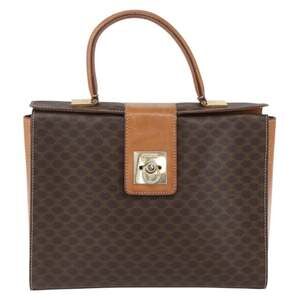 Celine Macadam Handbag Brown